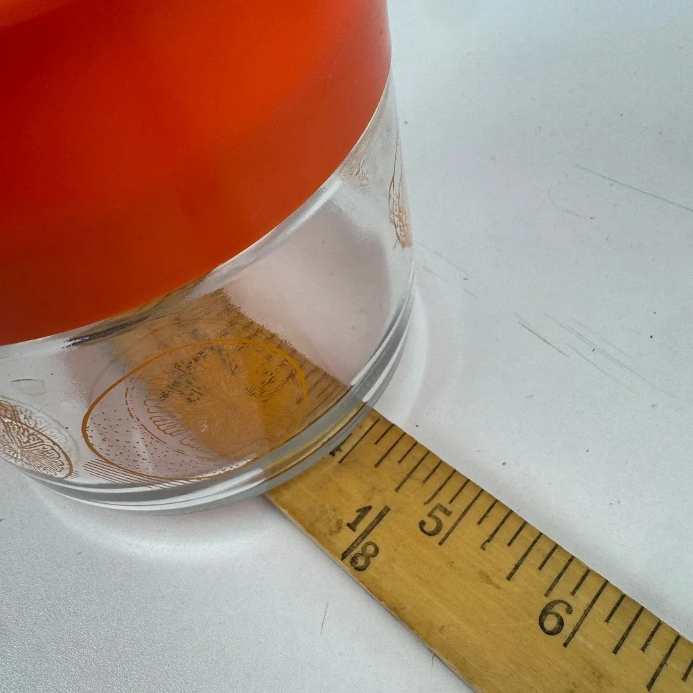 Vintage Gemco Glass Citrus Juicer‎ Orange Plastic Reamer Made in USA Retro MCM